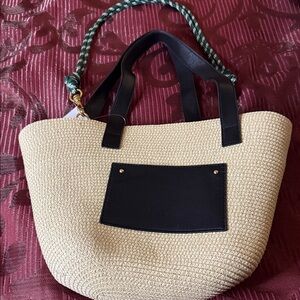 Elegant Tan and Black Women's Tote Bag